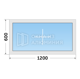 Окно из профиля Алютех с монтажом AL-964